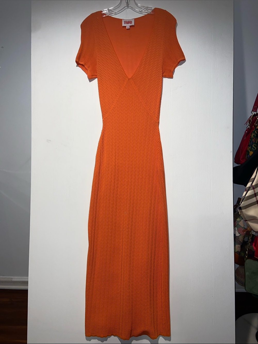 Solid & Striped Textured Knit Maxi Dress – Size Small